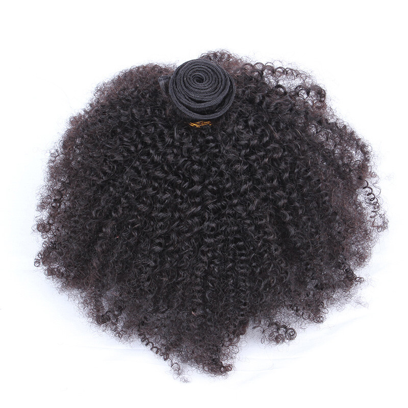 Mongolian Kinky Curly Hair Weft 3Bundles Virgin Afro Human Hair Extension Weaves