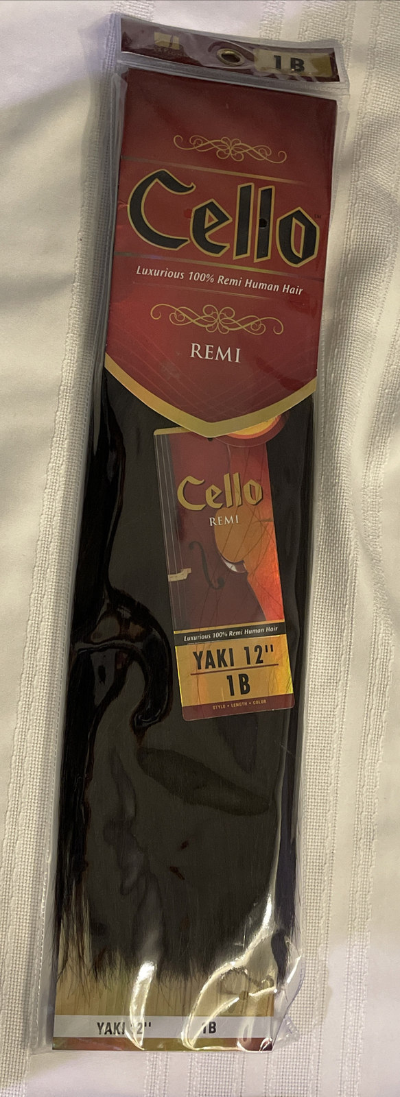 Sensationnel 100% Remi Human Hair for Weaving CELLO REMI YAKI (STRAIGHT) 1B-12″