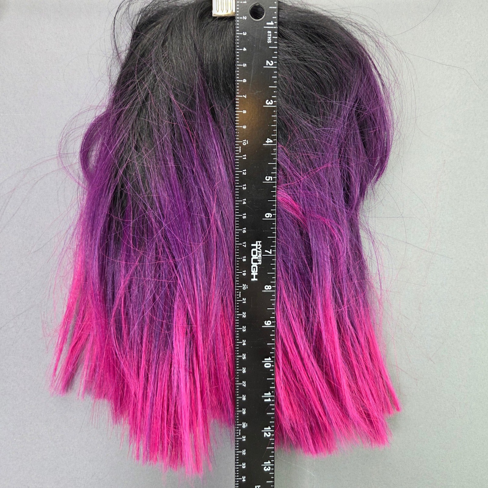 Shake-N-Go Wig Ombre Black Purple Pink Synthetic Bob Straight Fringe 12in 106