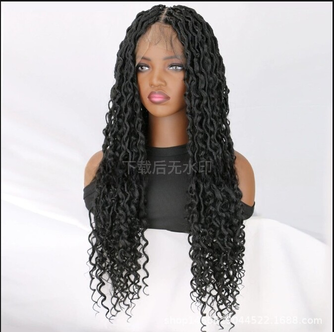Knotless Box Braided Wigs Full Double Lace Braid Wig for Black Women