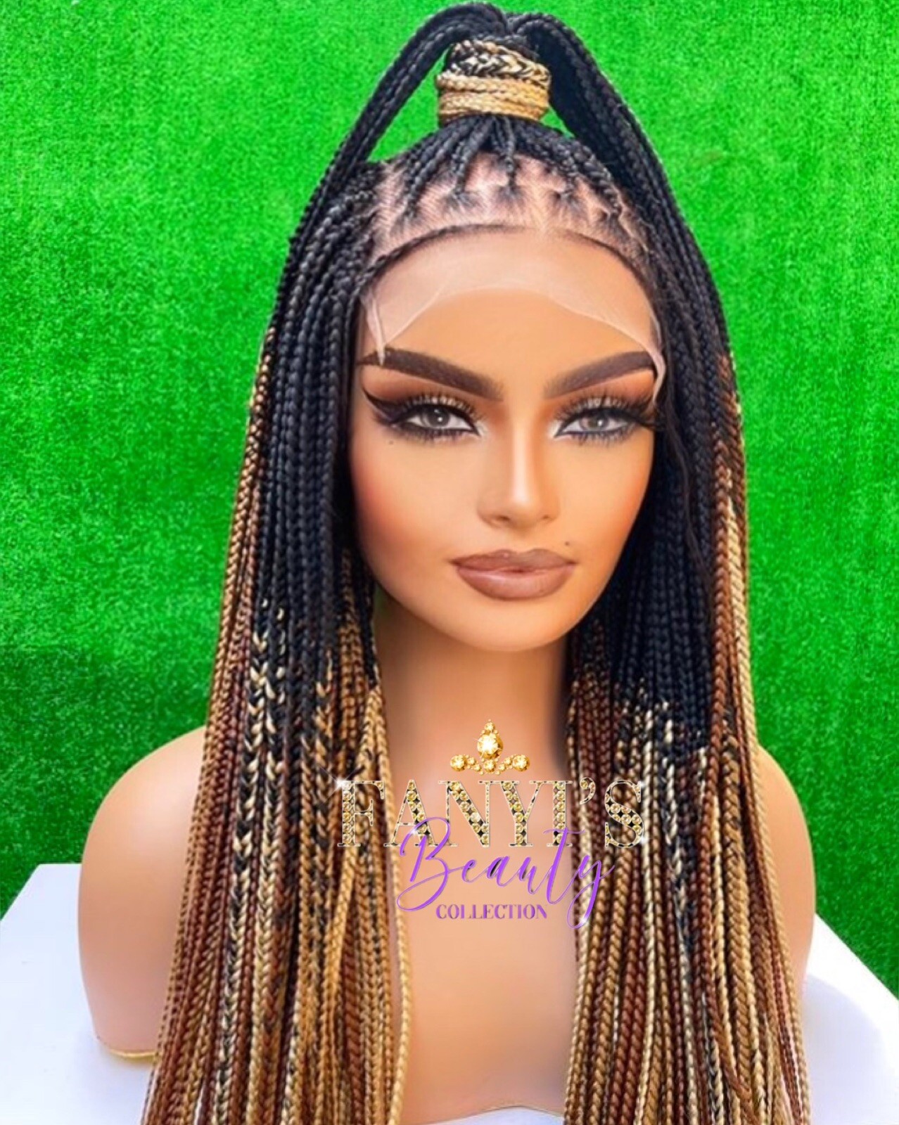 Braided Wig.READY TO SHIP, 6by6 Human Hair Lace Base. 28-30inches.1-3 Days Ship