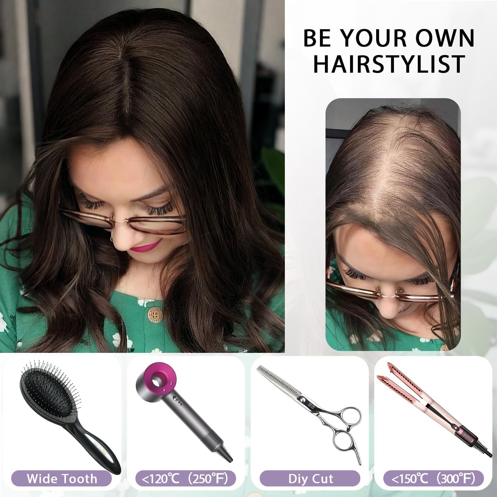 Topunique Hair Toppers For Women Real Human Hair 3X5 Inch Injected Silk Base 12