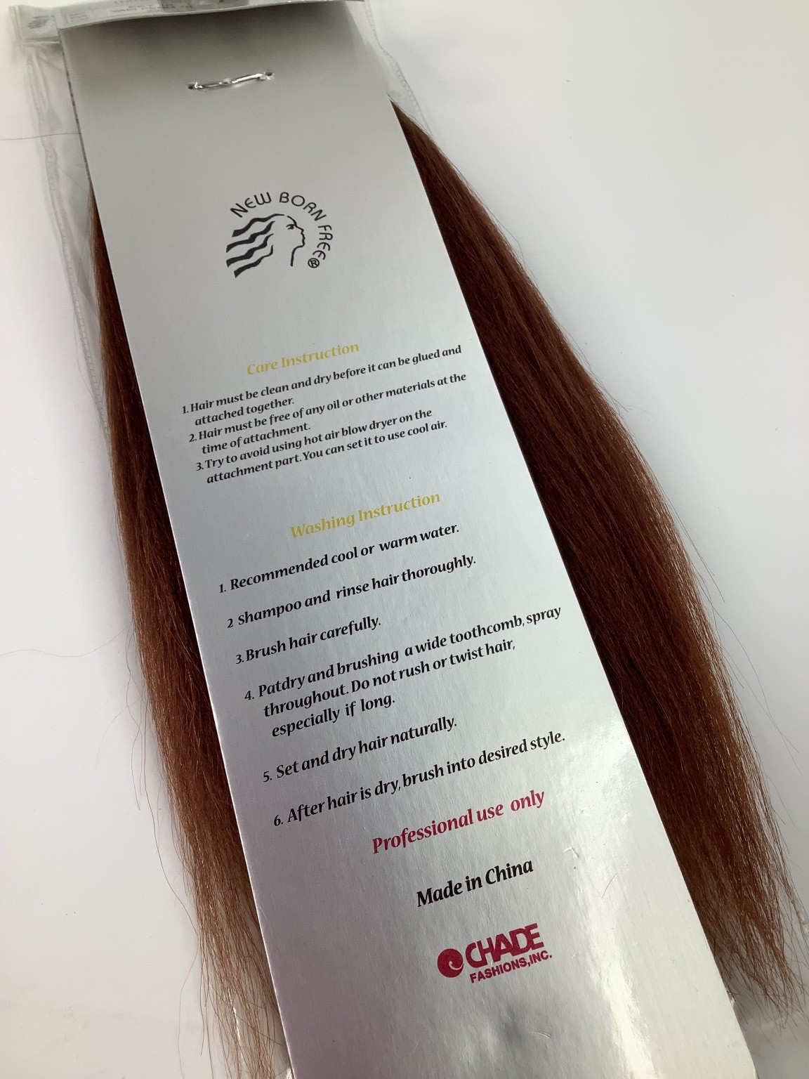 NEW BORN FREE Premium Silver 100% Human Hair Extensions Yaki Perm 10 Color 33