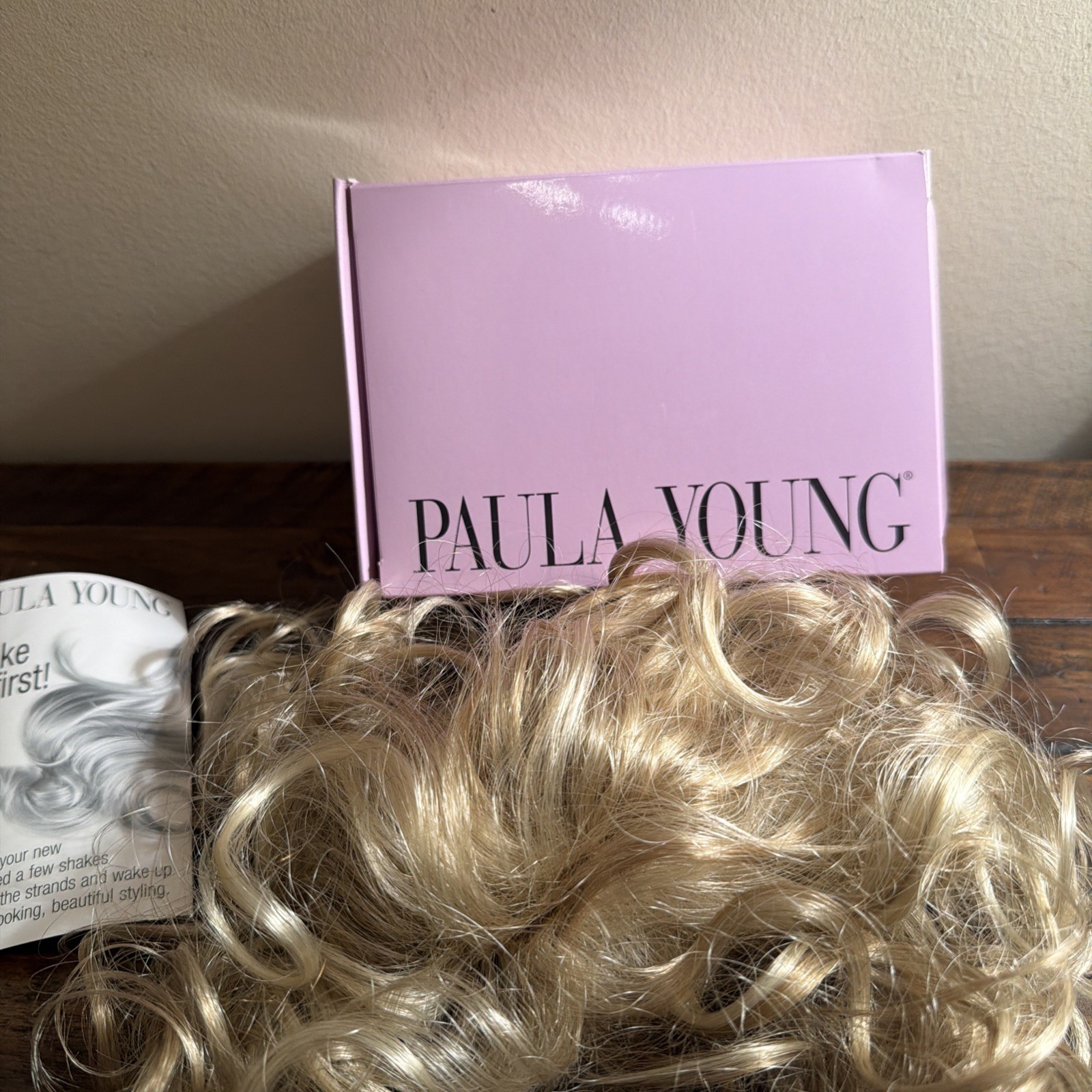 Paula Young Wig Wigs Curly Girl Claw Clip on Color 14/88A Blonde A3238