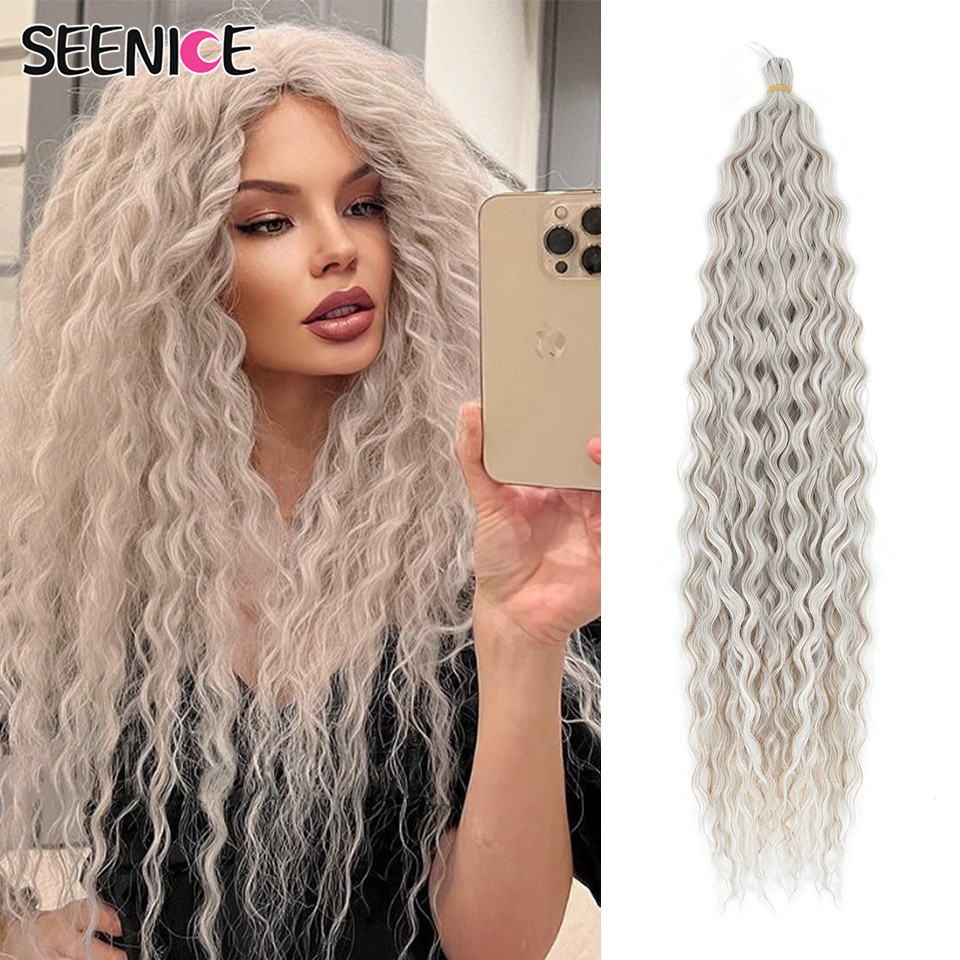 African Curls Ariel Water Wave Twist Crochet Hair Synthetic Braid Afro Curl Ombr