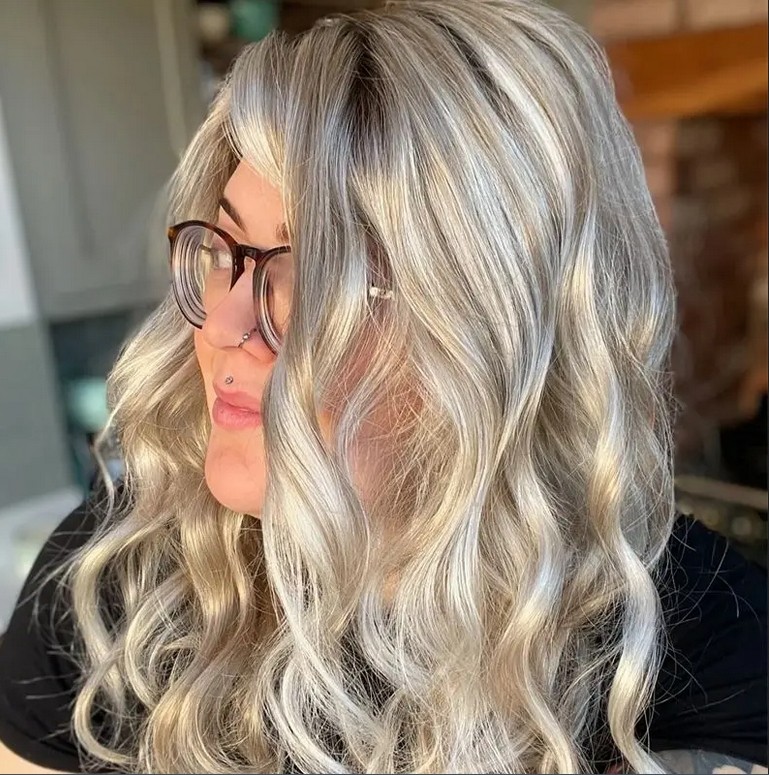 Ombre Ash Platinum Wave Wig 100% Human Hair 13×4 Lace Front Wigs