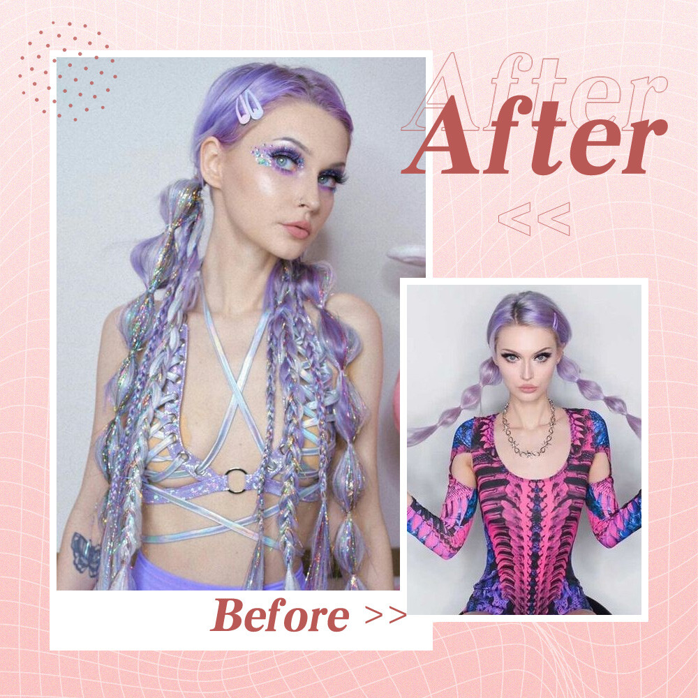 Festival Tinsel/Jumbo Braiding Hair Extensions for Women Girls Kids DIY Braid US