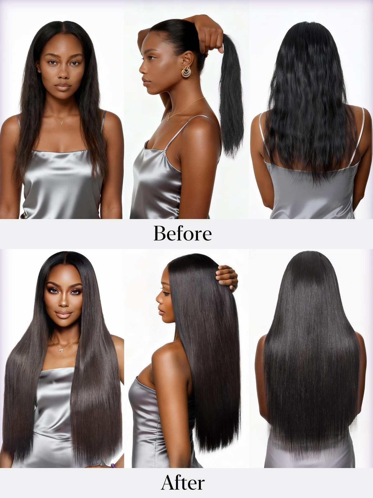 0.59mm Zero Trace Invisible Clip in Hair Extensions, Silky Straight 7 Pcs 100…