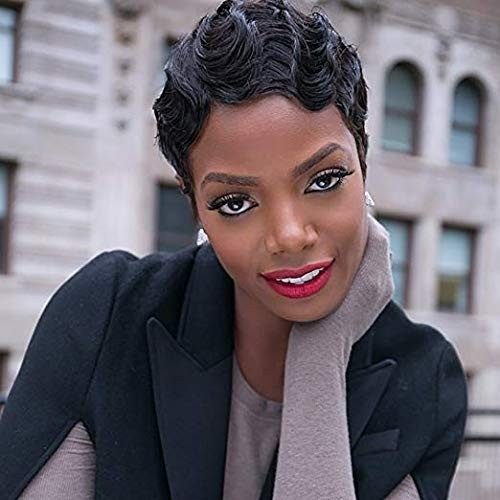Fashionable Short Finger Wave Wig – 7 Color Options, Heat-Resistant Synthetic