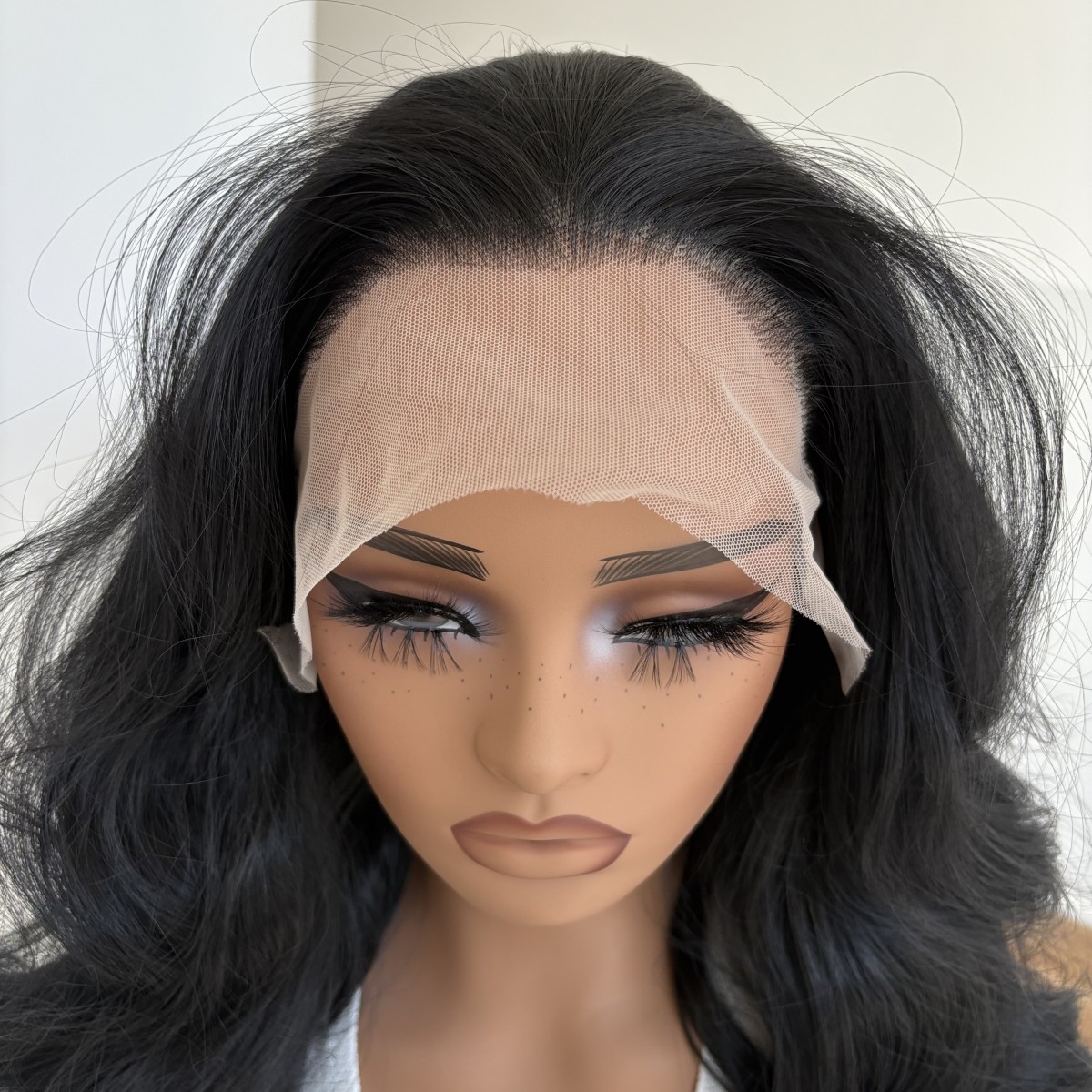 Natural Black Women HD Lace Front Wig Long Wavy Heat Resistant Hair