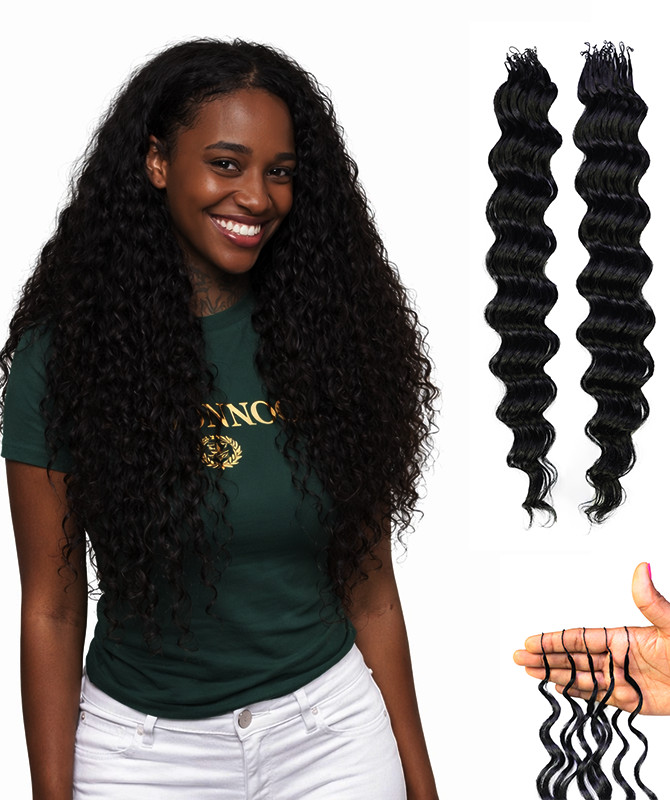Human Hair Crochet for Black Women Burmese Bohemian Curly Hair Extension 50g 18″