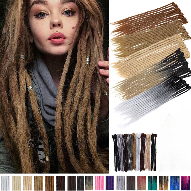 20in Ombre Dreadlocks Extensions Crochet Braiding Hair Dreads Locs Synthetic New