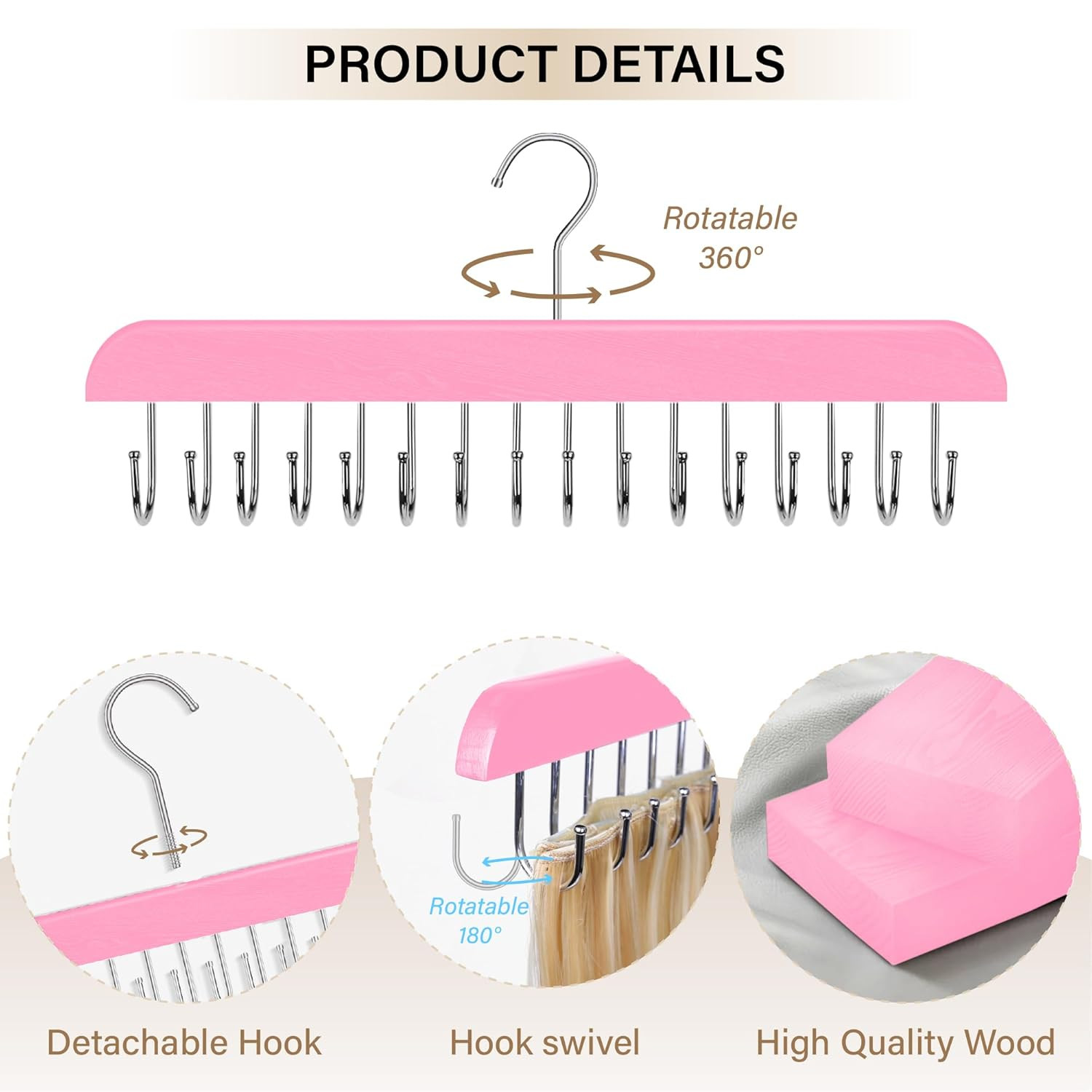 Hair Extension Holder & Hanger for Clip Ins – Weft Organizer Stand for Washing &