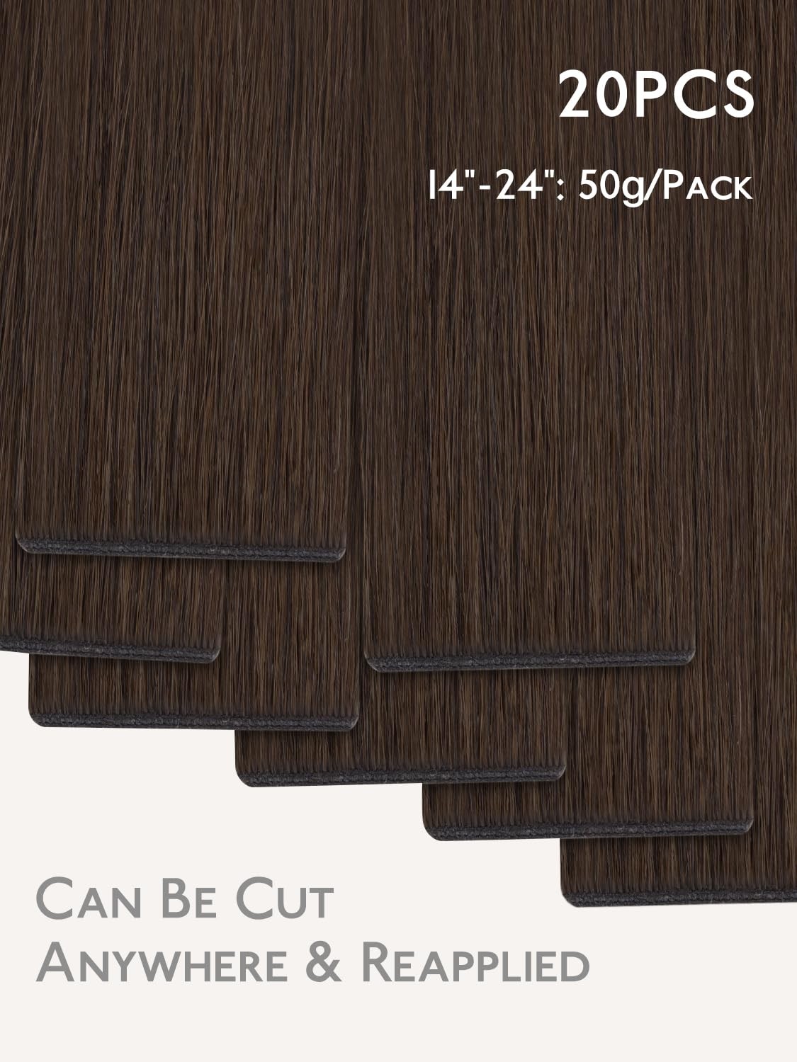Wennalife Genius Seamless Tape In Hair Extensions Real Human Hair 16 Inch 50G