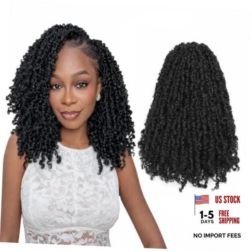 Yanky Twist Crochet Hair – 8 Inch-10 Inch-12 Inch 1B#-Natural Black
