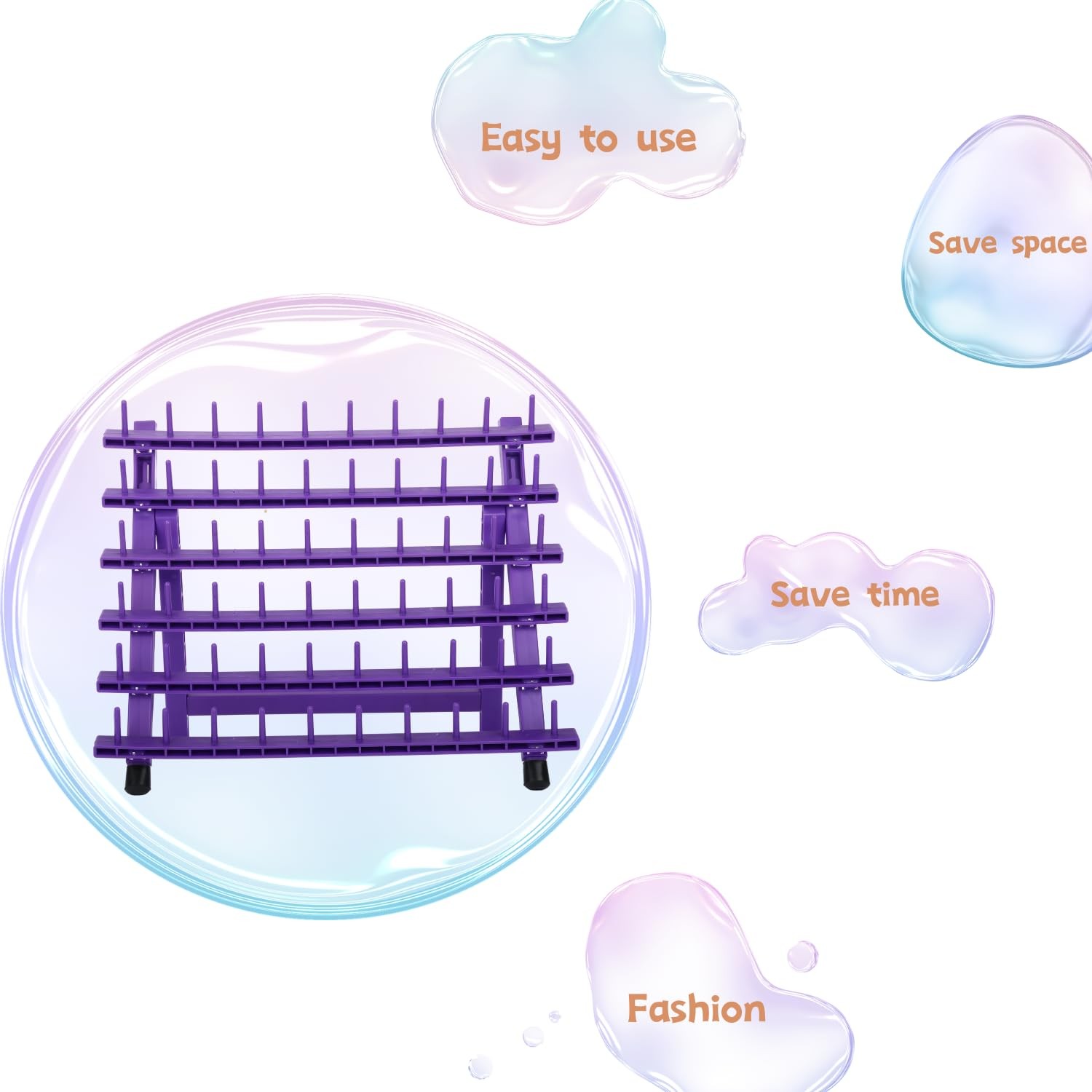 Braiding Hair Rack with 60 Pegs Standing Versatile Extension Hair Holder with…