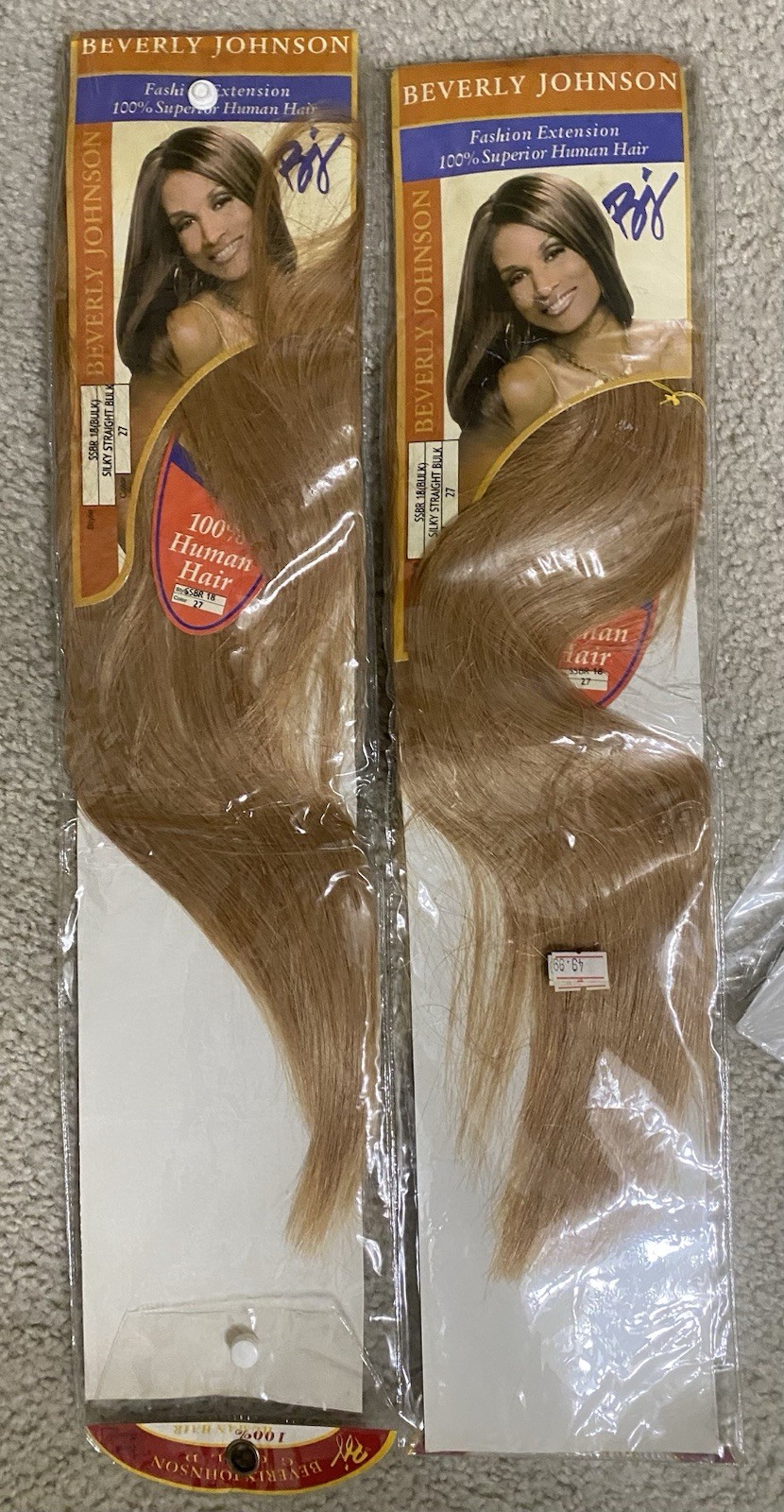 2 Pack Beverly Johnson 100% Human Hair Superior Yaki Weave PRYK-14 Color 27