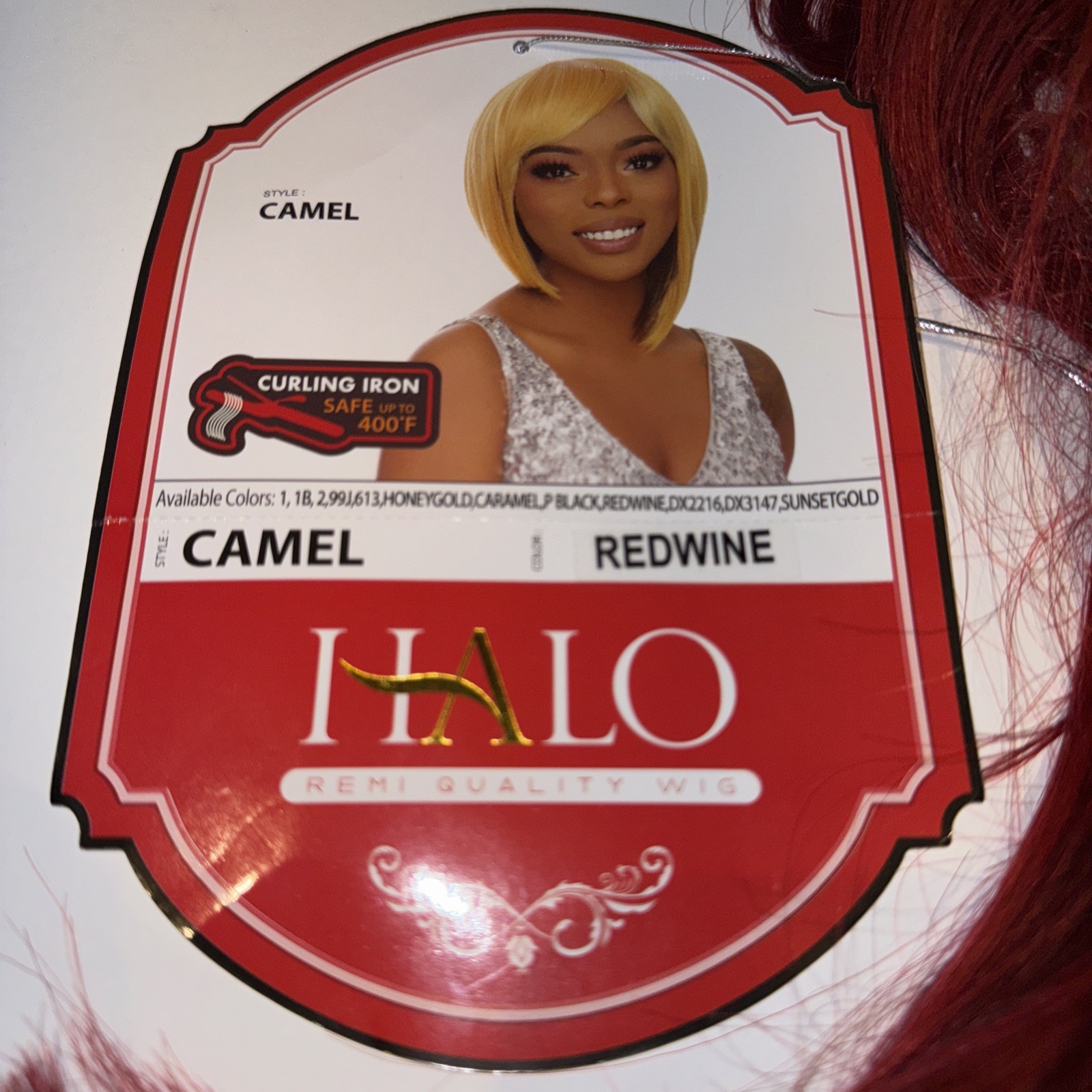 Halo Remi Women’s Quality Camel Redwine Wig NWT Washable