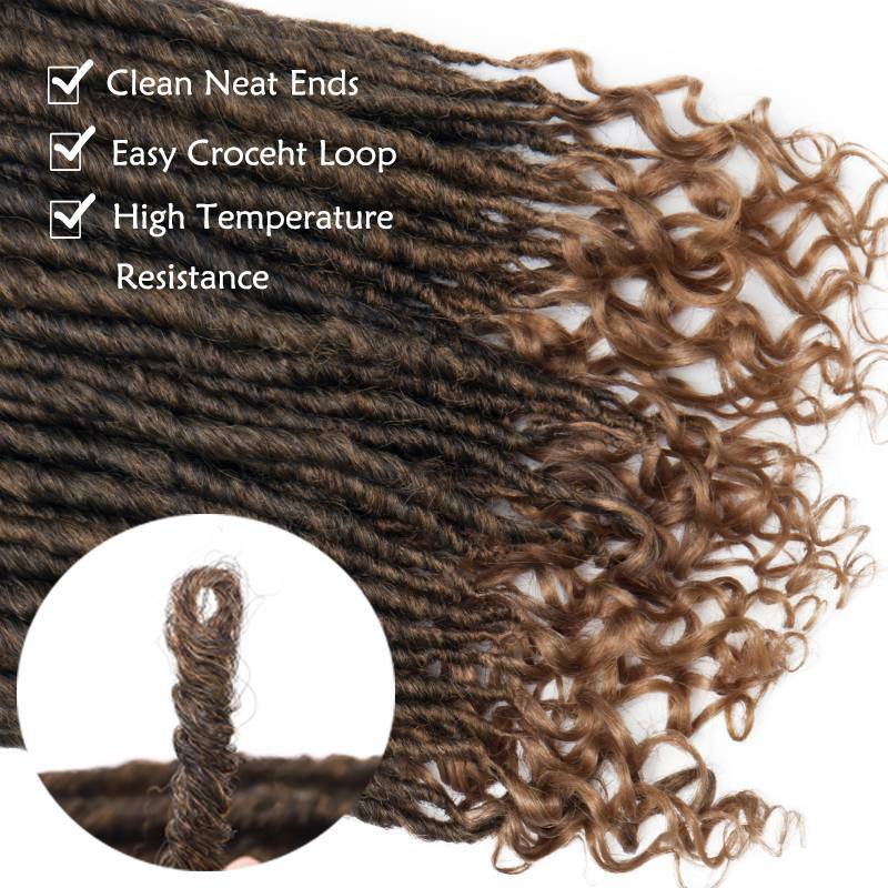 10 Colors Available Thick Goddess Faux Locs Crochet Braids Hair Extensions Woman