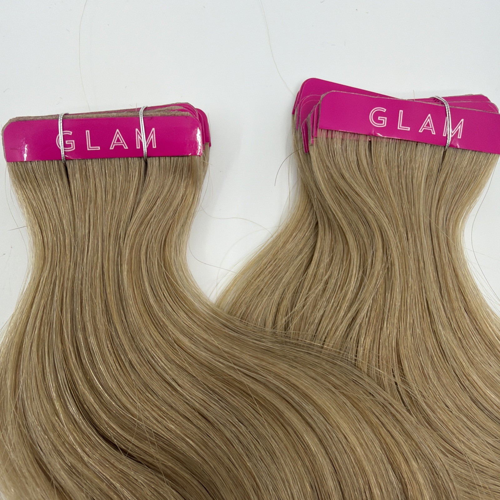 2x Glam Seamless 20” Body Wave Tape in Hair Extensions Dirty Blonde #12 NEW!