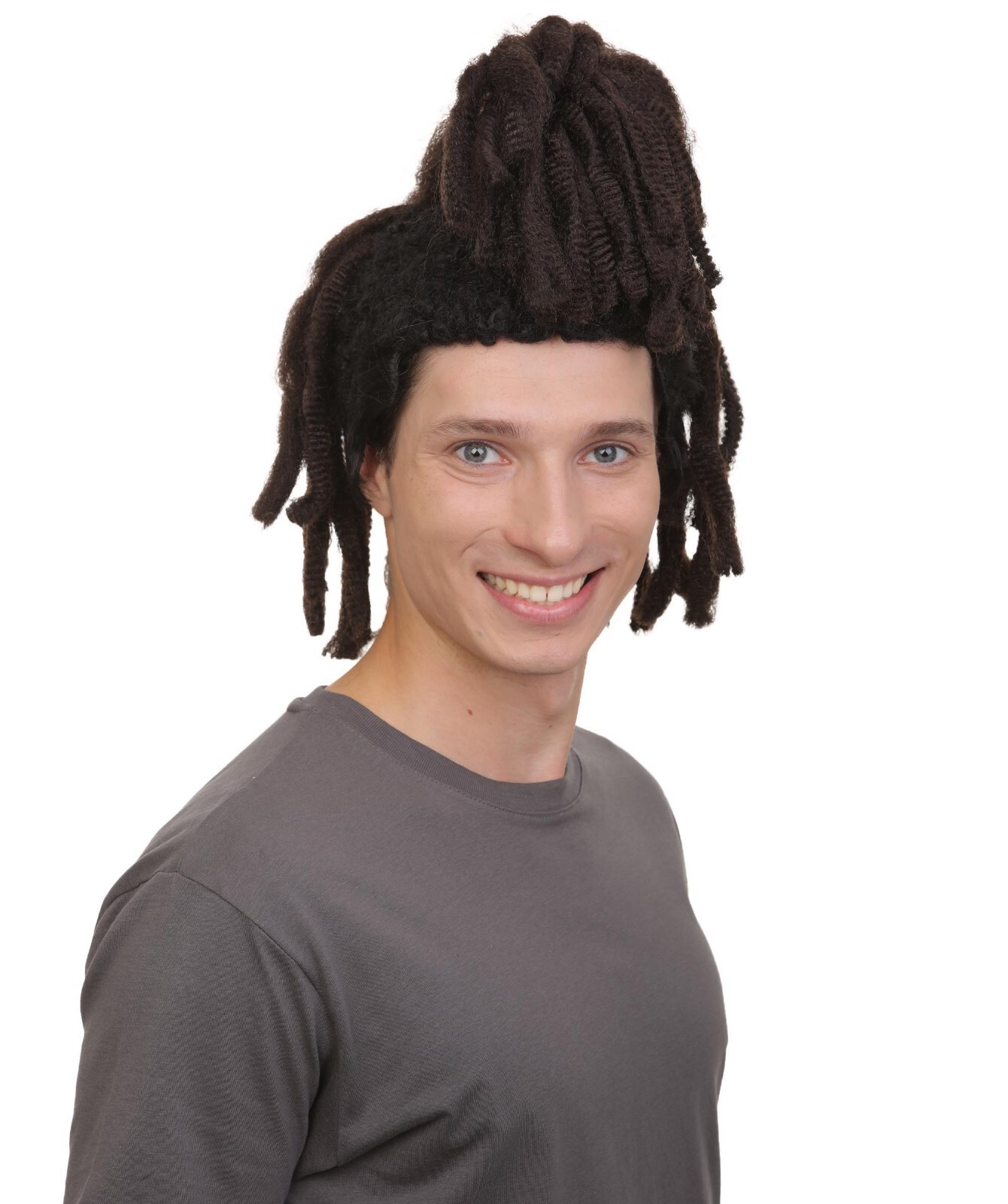 Adult Men’s Canadain Musician Medium Dreadlock Ponytail Hair Updo Wig HM-1504