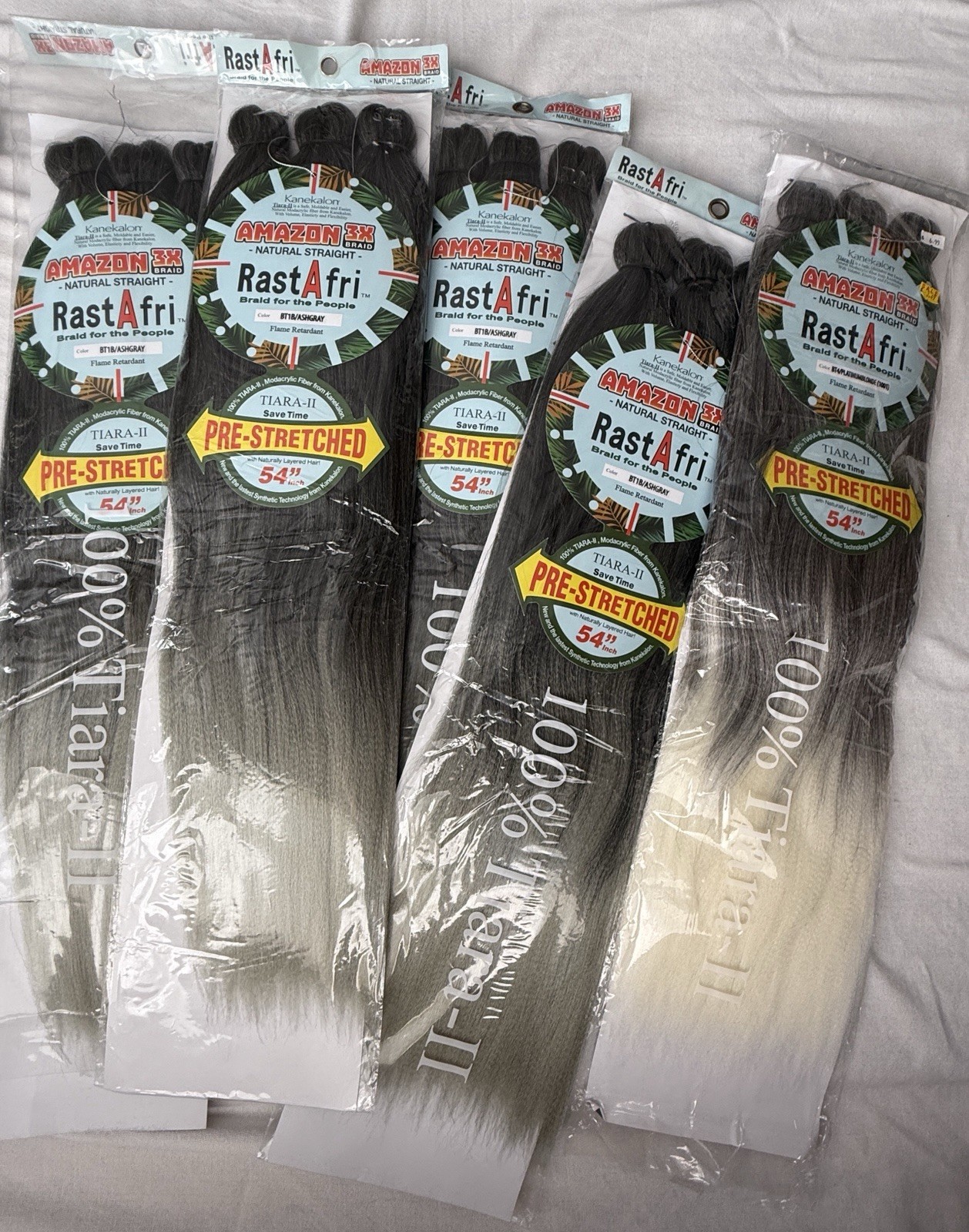 Hair Extensions Lot of 19 Packs Amazon, Jerry Curl, Freetress, Lots Of Gray