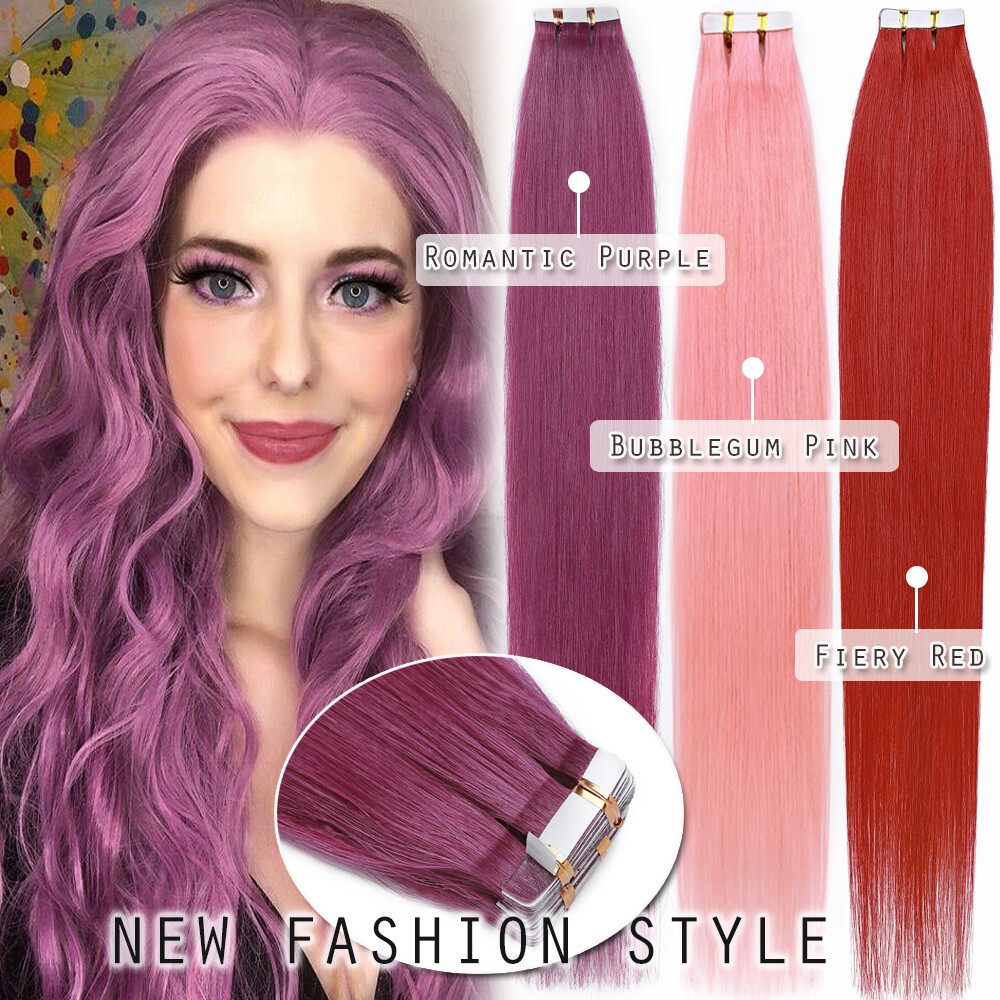 150g Seamless Tape In Skin Weft 100% Remy Human Hair Extensions Women Clearance