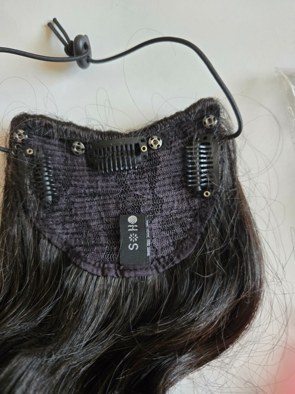 Soho Style Curled Cap with Clips and Drawstring Dark Brown