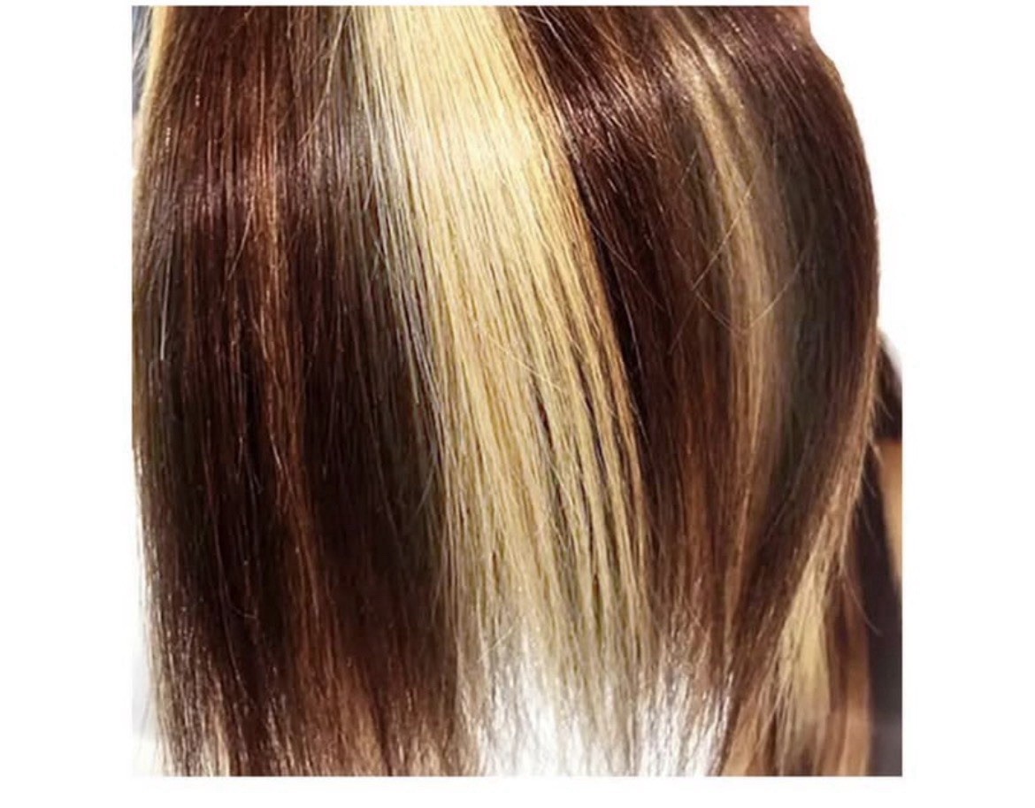 Sew in Straight 3 pack 22” p33/613 HUMAN HAIR RED BROWN BLONDE extensions – NEW