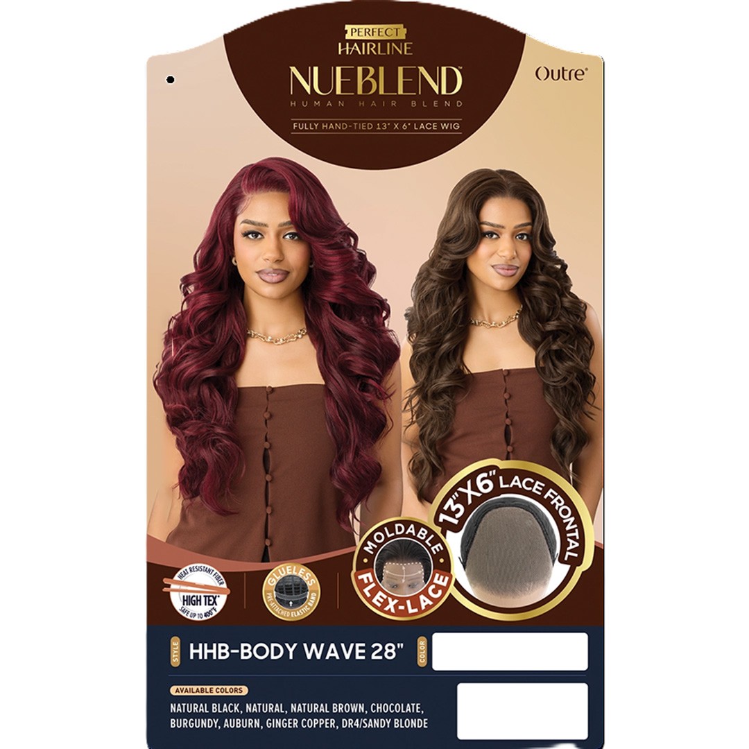 Outre Perfect Hairline Human Hair Blend 13×6 Nueblend- Hhb-body Wave 28″