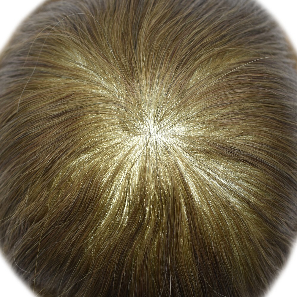 Mens Toupee Hairpieces Super Thin Skin Mens Hair Replacement All PU System Wigs