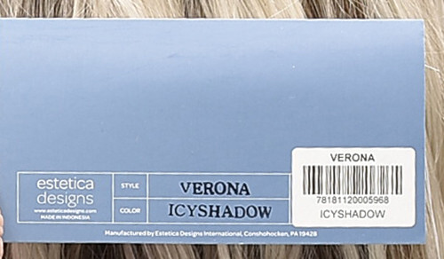 VERONA Wig by ESTETICA, Exclusive Color ICY SHADOW, Mono Top + Lace Front, NEW