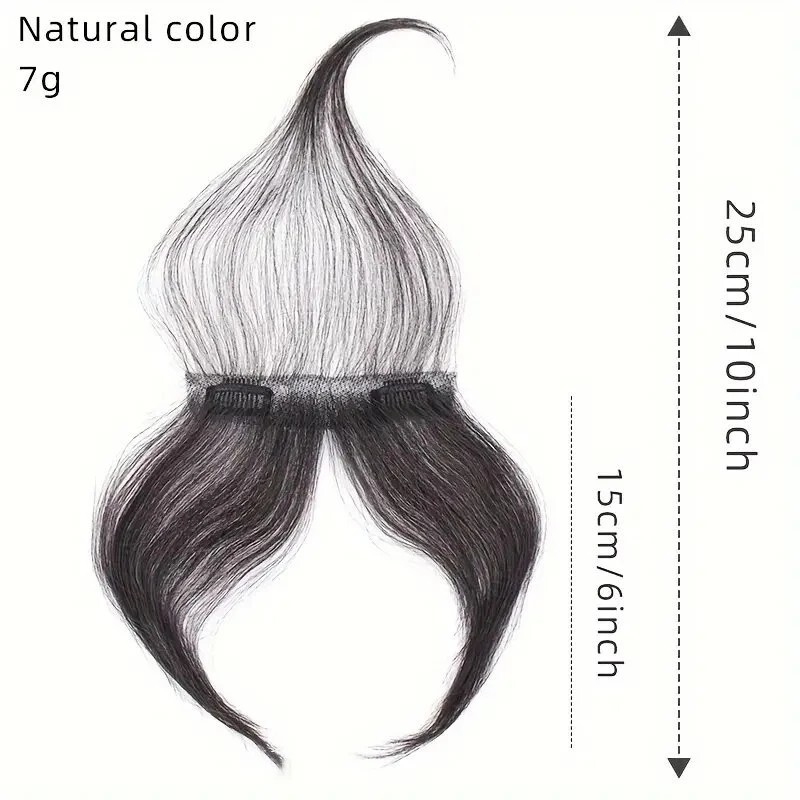 100% Real Human Hair Straight Hair Full Hand Crochet Bangs Wig Universal