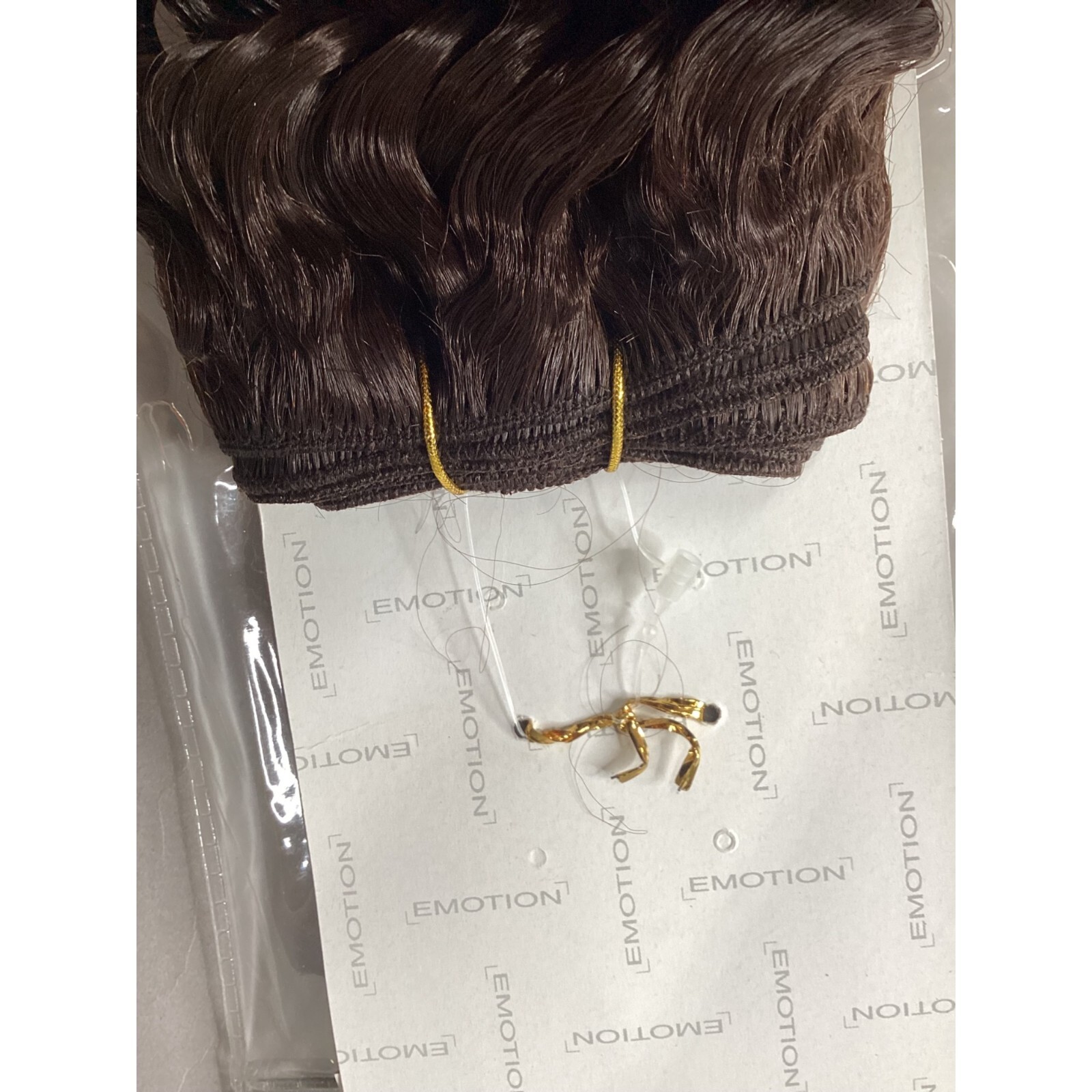 14″ Classic Deep Wave Color #4 Dark Brown Blended Hair Extensions Track Emotion