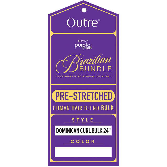 Outre Purple Pack 100% Human Hair Blend Braid PRESTRETCHED DOMINICAN CURL BULK18