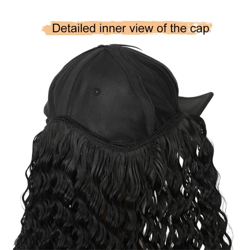 Dreadlock Synthetic Fiber Curly Wigs Cap Casual Quick Change Hair Extensions