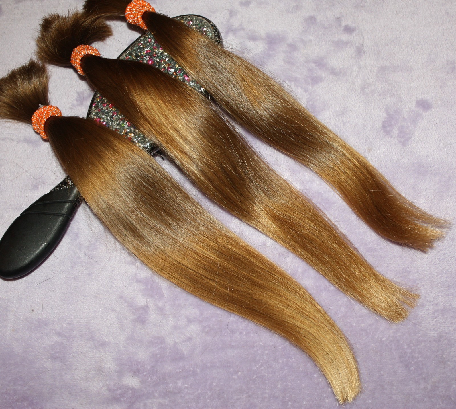 HAIR REBORN WIG 13 IN 2.6oz FINE & SILKY DARK GOLDEN BLONDE PONYTAILS F93