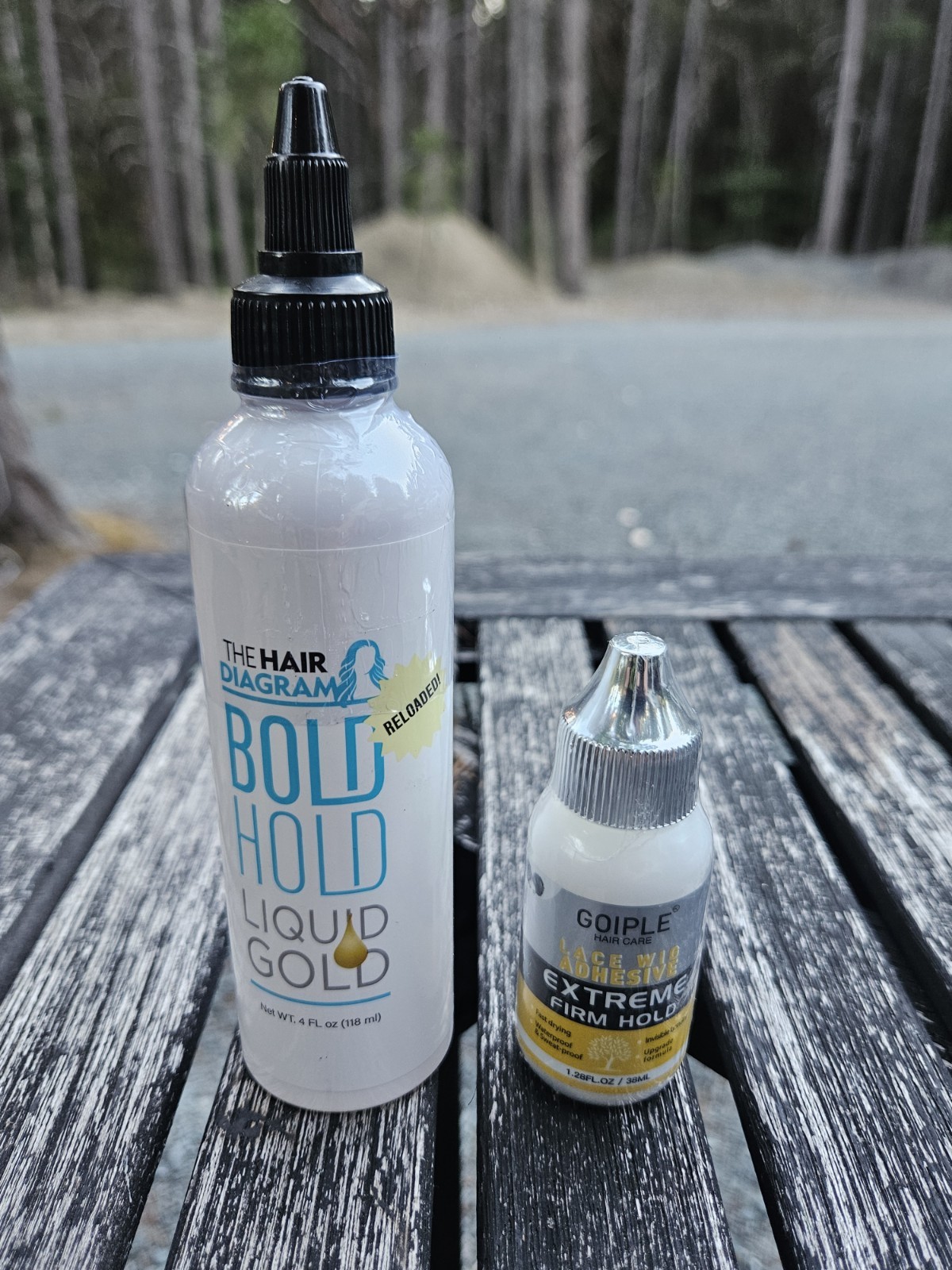 Hair Diagram Bold Hold Liquid Gold Glueless Lace Gel Temporary Hold 4oz & Goiple