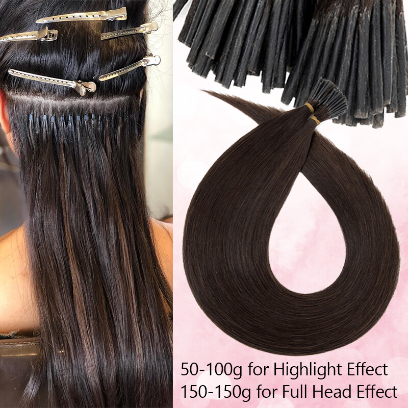 CLEARANCE Stick I Tip Real Human Hair Extensions 150g 100% Remy Hair Highlights