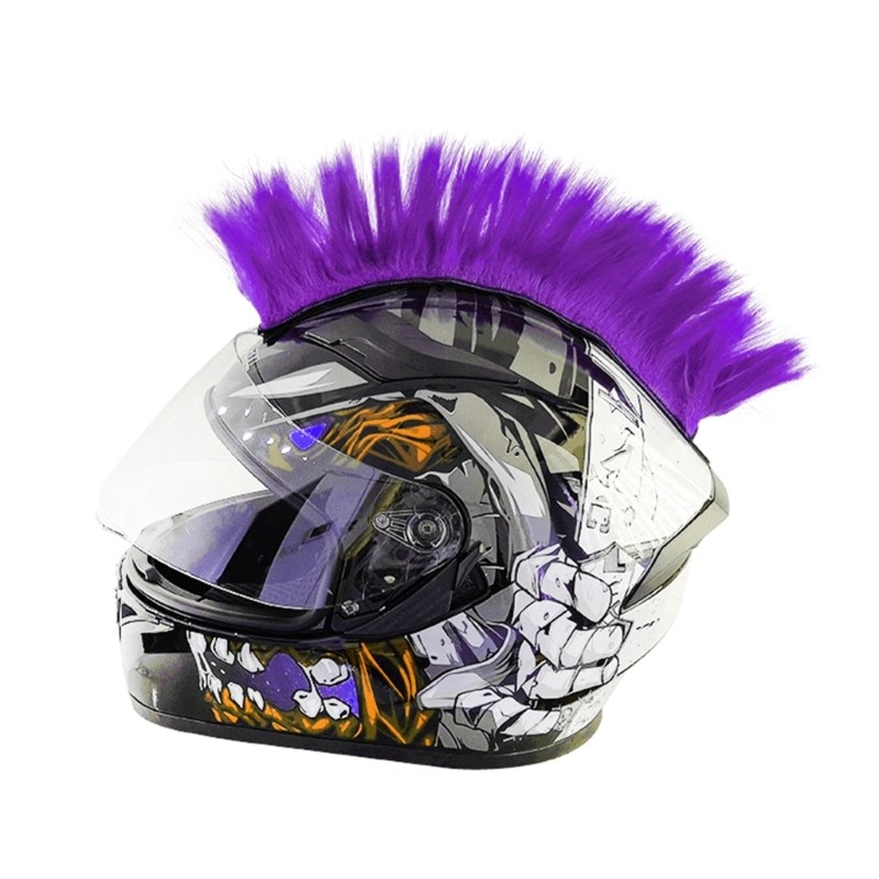Universal Motorcycle Scooter Helmet Mohawk Wig Hair Motorbike Helmet Stickers