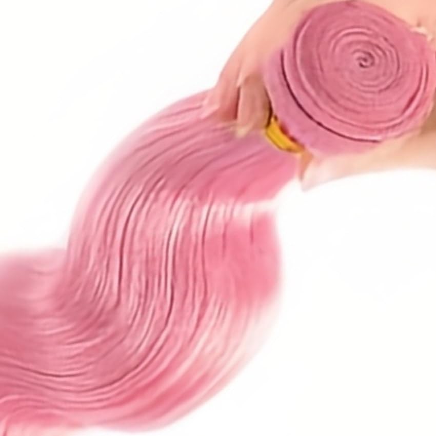 Pink Bundles Human Hair Body Wave Human Hair Bundles 16 Inch Brazilian Virgin…