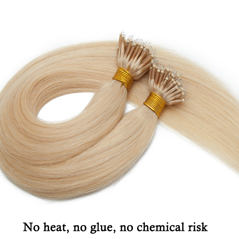 Real Thick Nano Ring 100% Real Remy Human Hair Extensions Micro Loop Beads Ombre