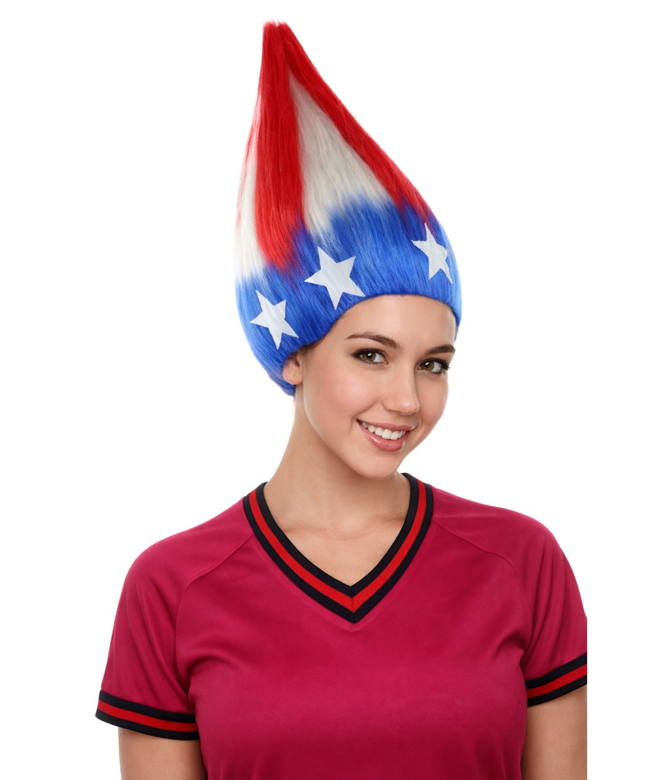 Fun Troll Wigs, Multiple Snack and Flag Options, Premium Breathable Capless Cap