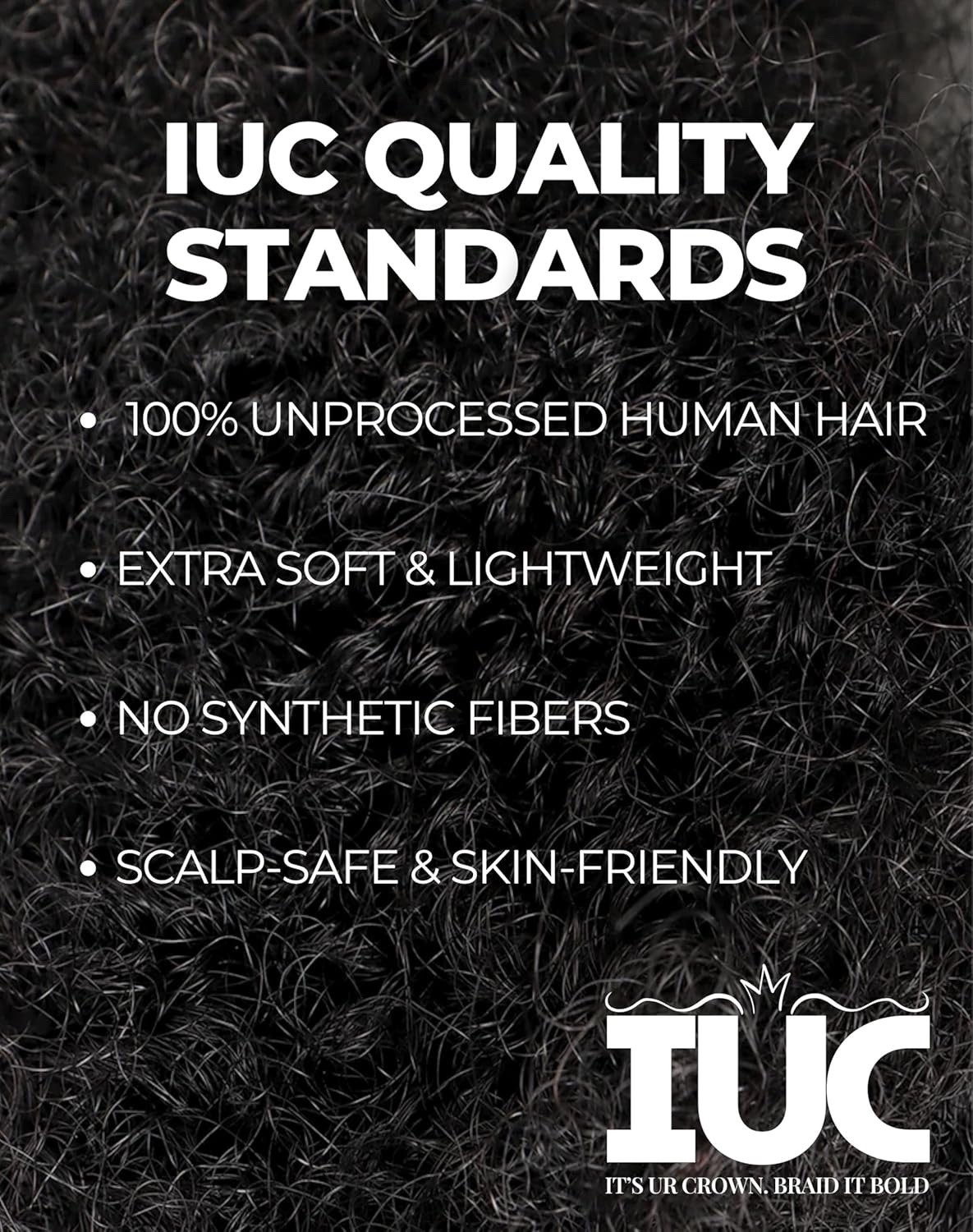 IUC Afro Kinkys Bulk 100% Human Hair, 1 Pack 50 Gram, #613, 16 inch – CLEARANCE!