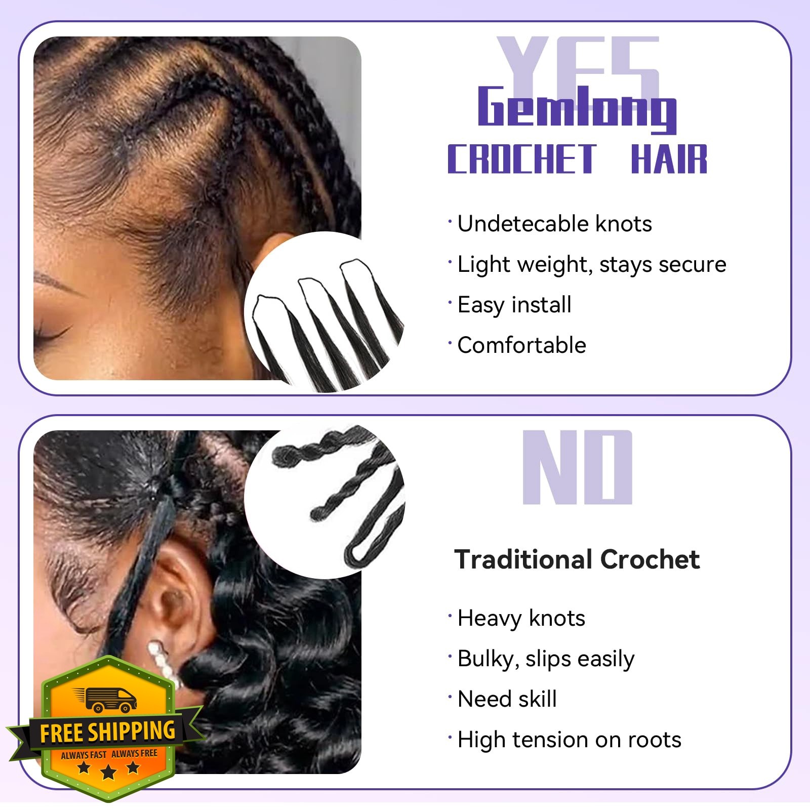 Sherico 16 Inch Black Kinky Straight Crochet Hair
