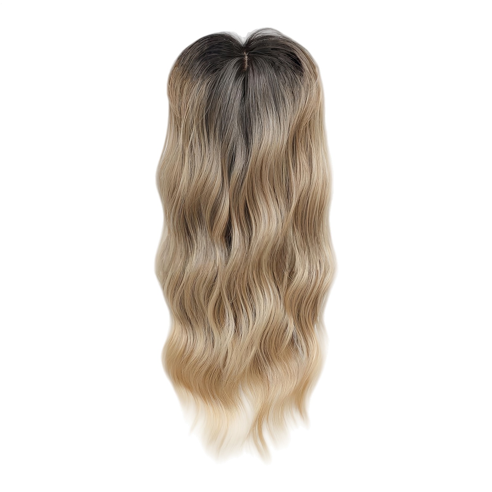 18-Inch Heat-Resistant Curly Wig Clip with Invisible Claw Clip for Natural Look`