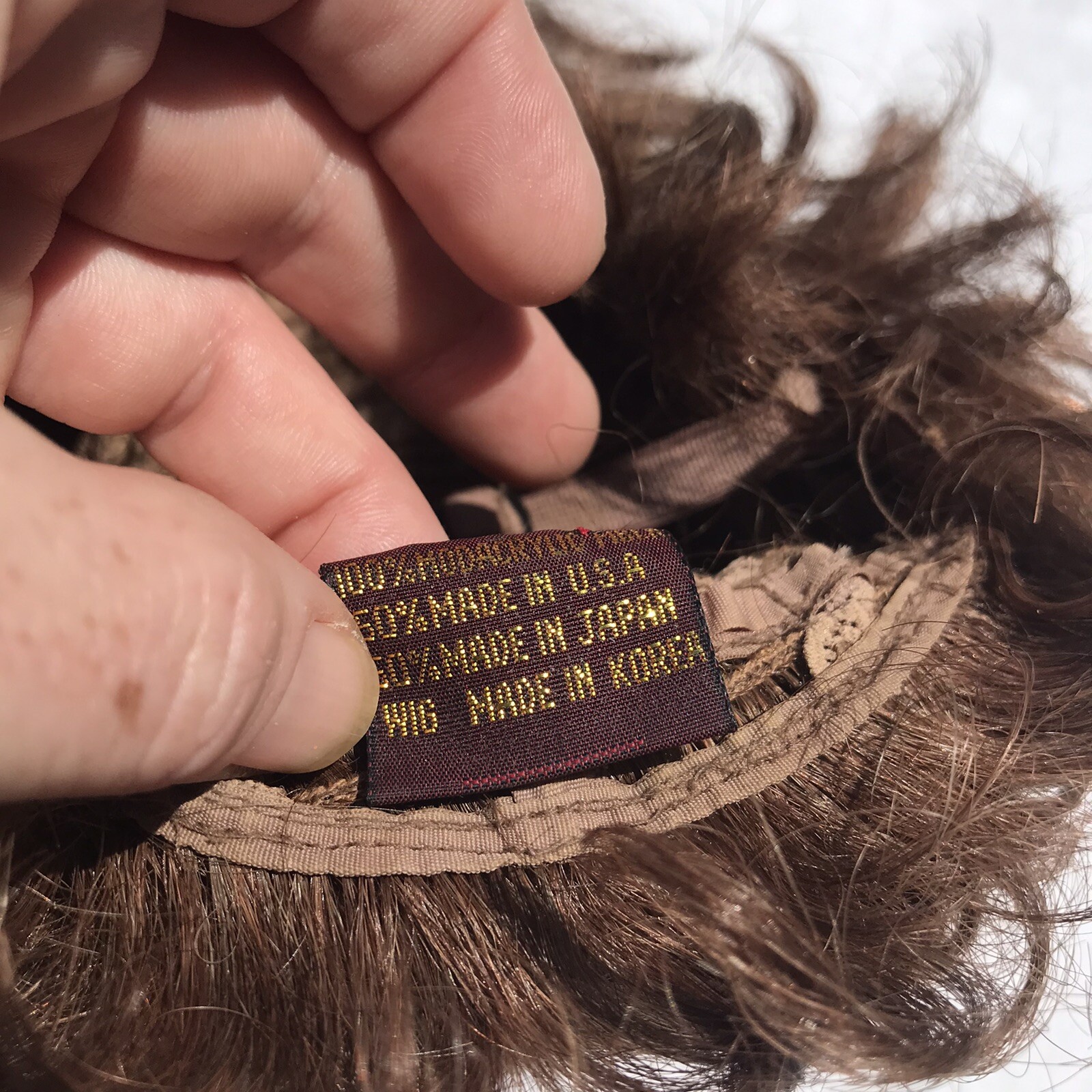 Elura Tony Of Beverly Vintage Wig Curly Short Brown Adjustable Mod acrylic Usa