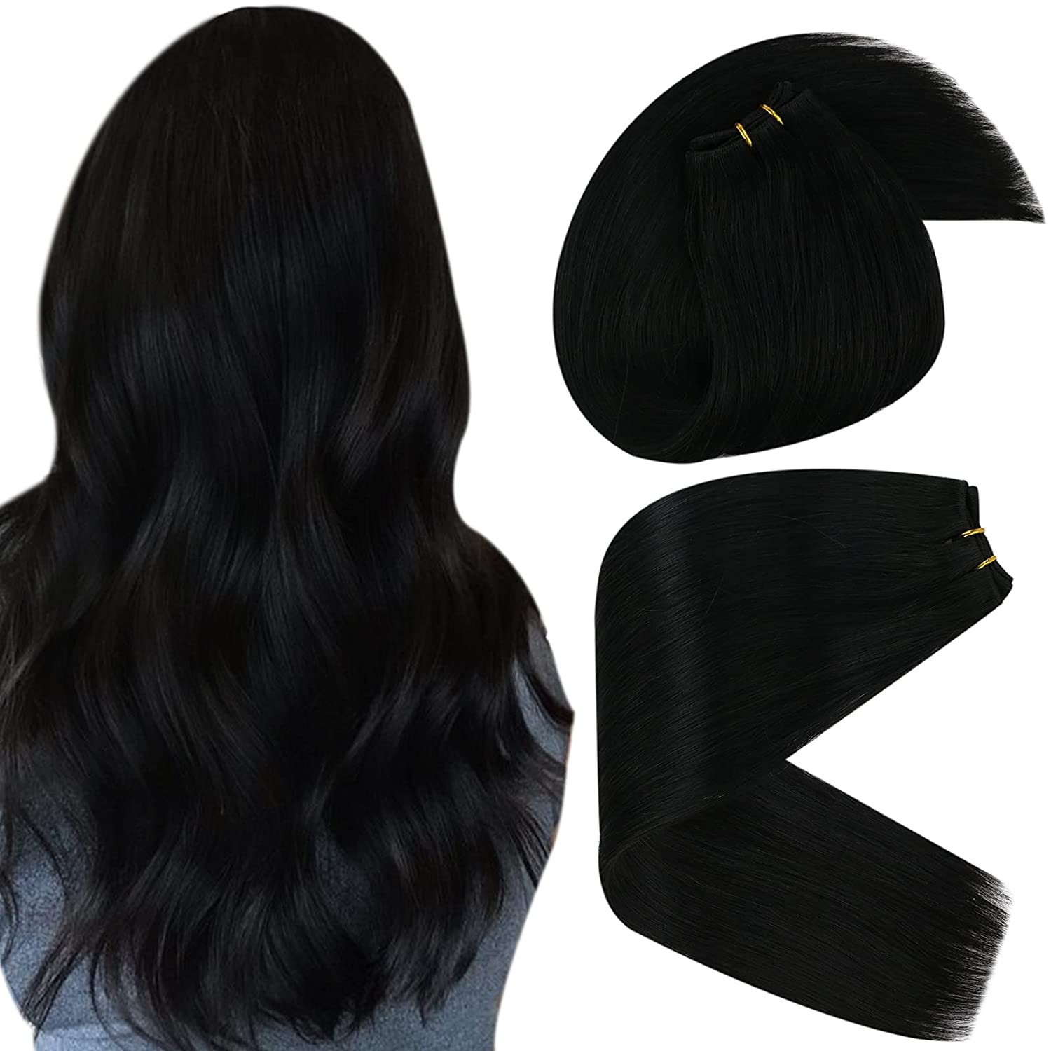 Thick Weft Real Human Hair Extension Full Head Human Hair Remy Weave Colored