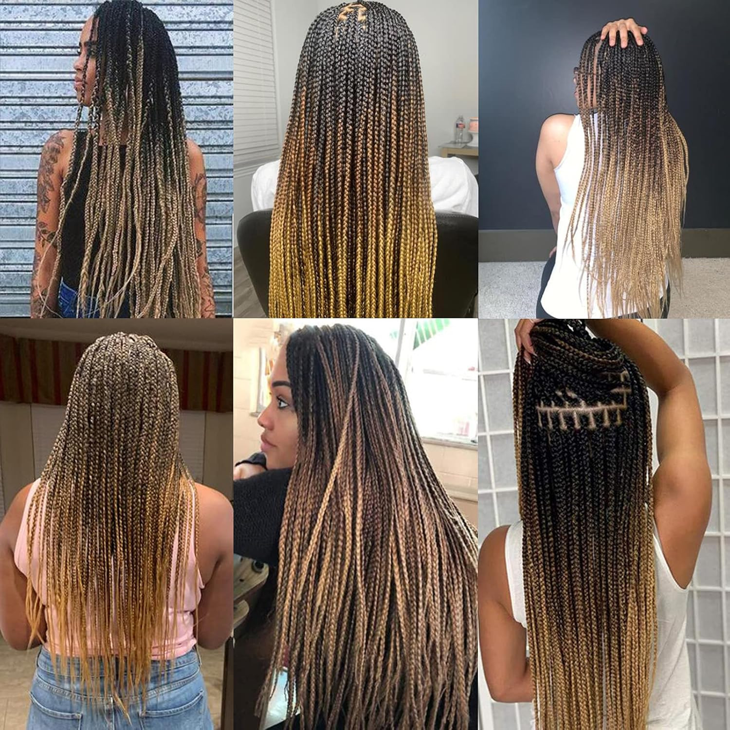 Pre Stretched Braiding Hair Ombre 30 Inch 8 Packs Synthetic Crochet Braids Hot W