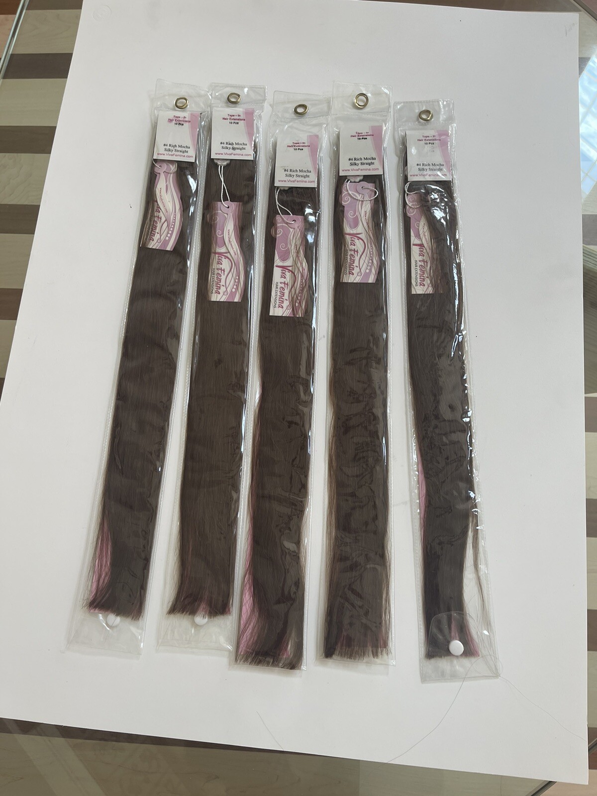 #4 Rich Mocha, Tape-In 20” 10pcs 25g 100% REMY Human Hair Extensions Seamless